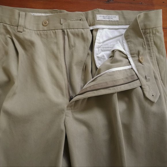 Beige/Tan Dress Pants/Khakis (Herringbone Pattern) - Picture 5 of 8